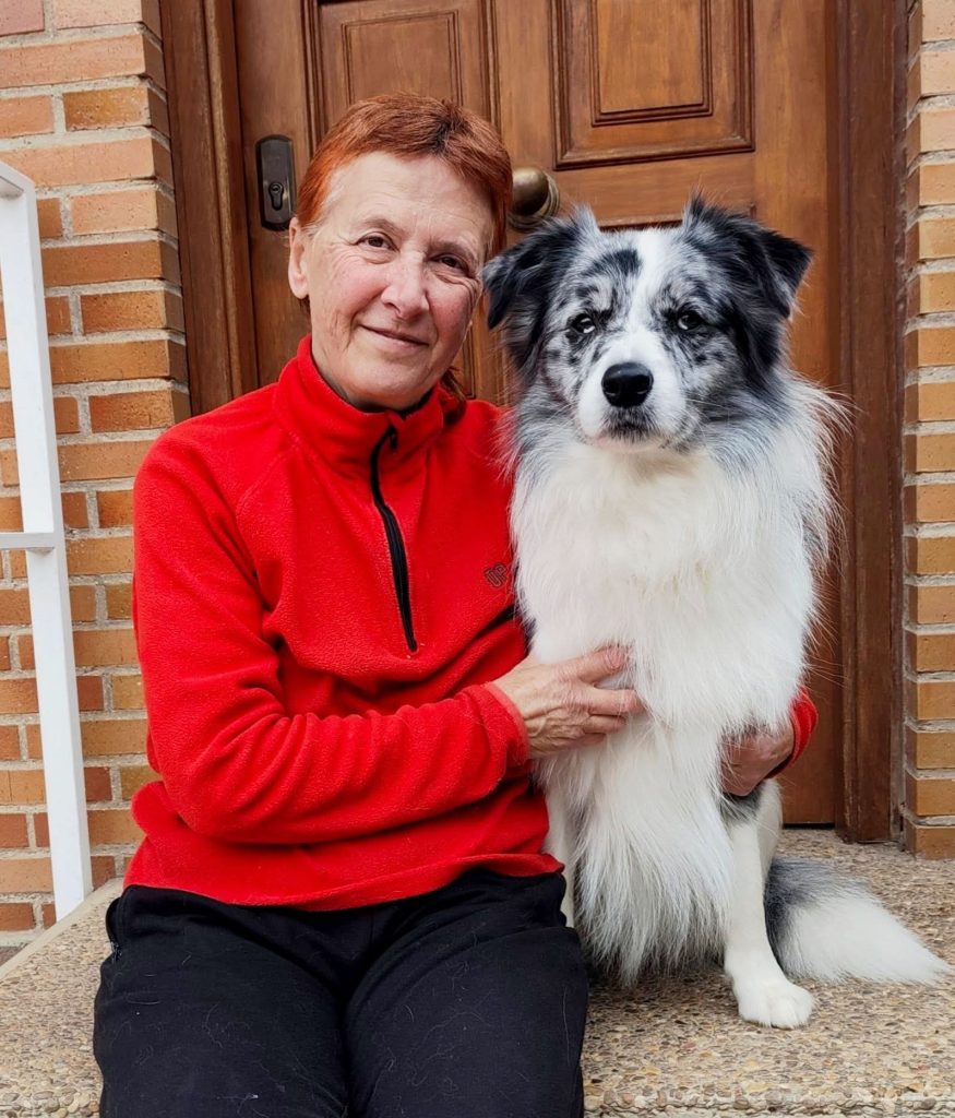 loly girl con border collie musgo